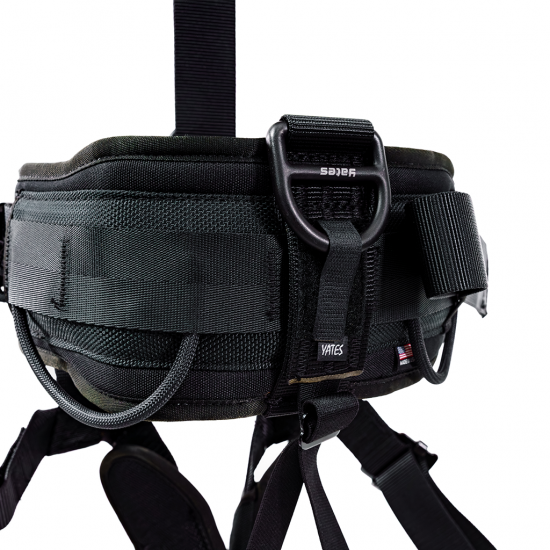 352B Padded Lightweight Assault Full Body Harness with rear waist pad D ring. (Sizes S-XL)